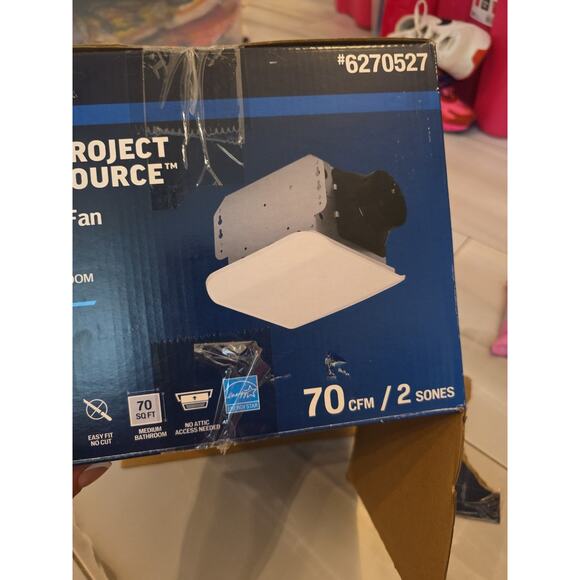 PROJECT SOURCE Ventilation Fan MEDIUM BATROOM UP TO 70 SQ FT - Picture 3 of 16